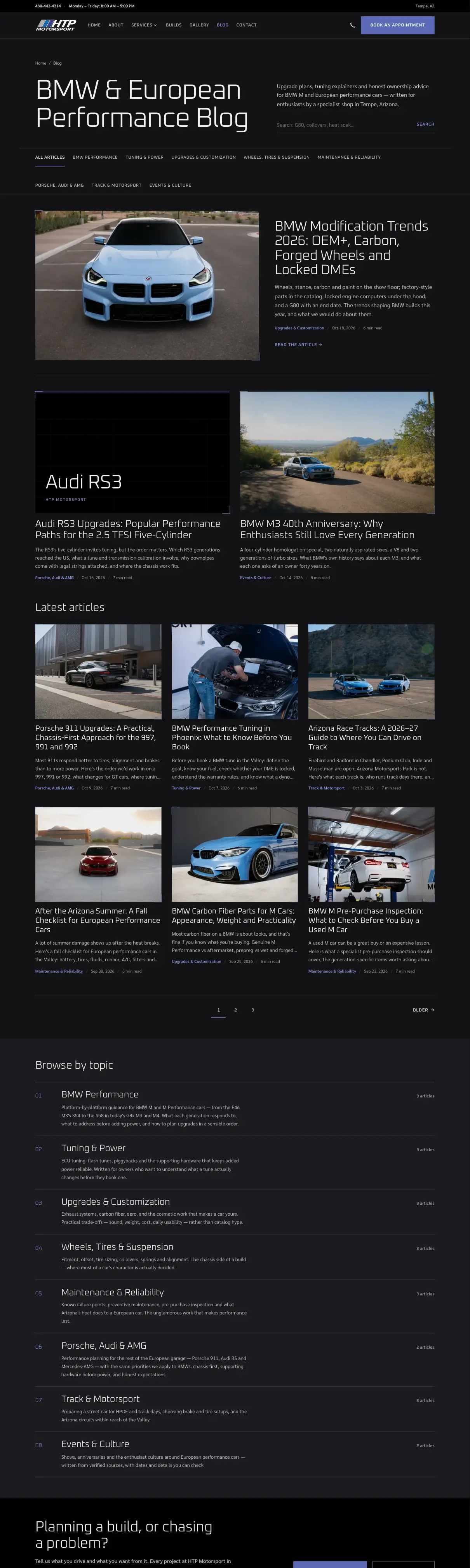 HTP Motorsport — Blog page