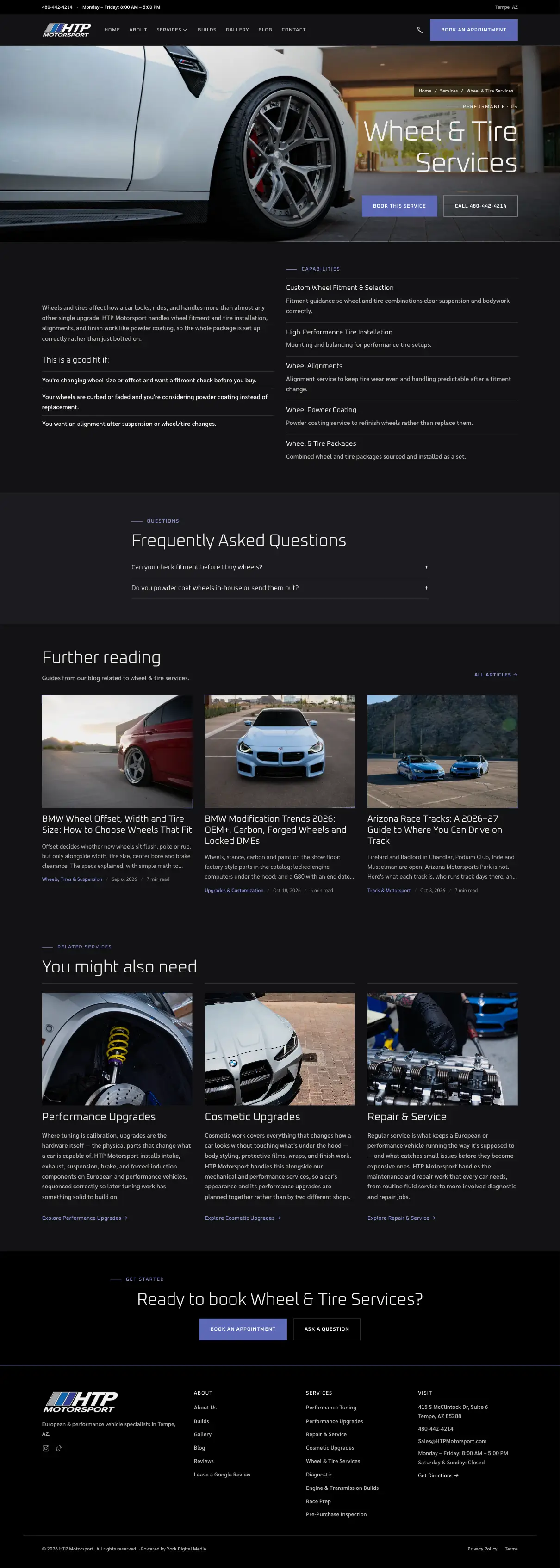 HTP Motorsport — Service page page